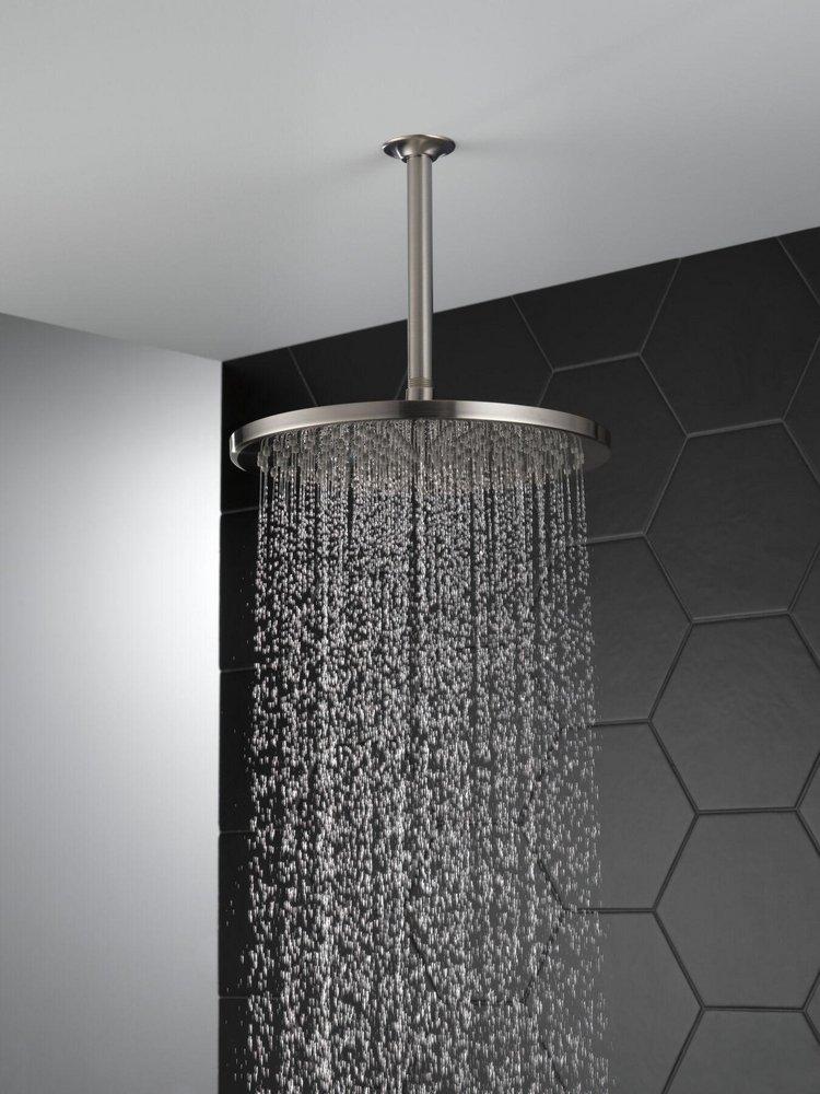 CCN 2.5 GPM UNIV SHOWERING COMPONENTS SINGLE-SETTING METAL RAINCAN SHOWER HEAD LUMICOAT STAINLESS 