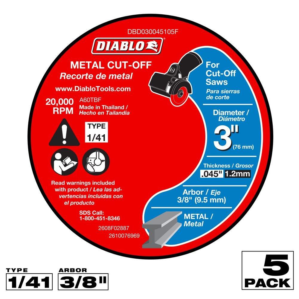 3 In Metal Cut Off Disc - Thin Kerf 