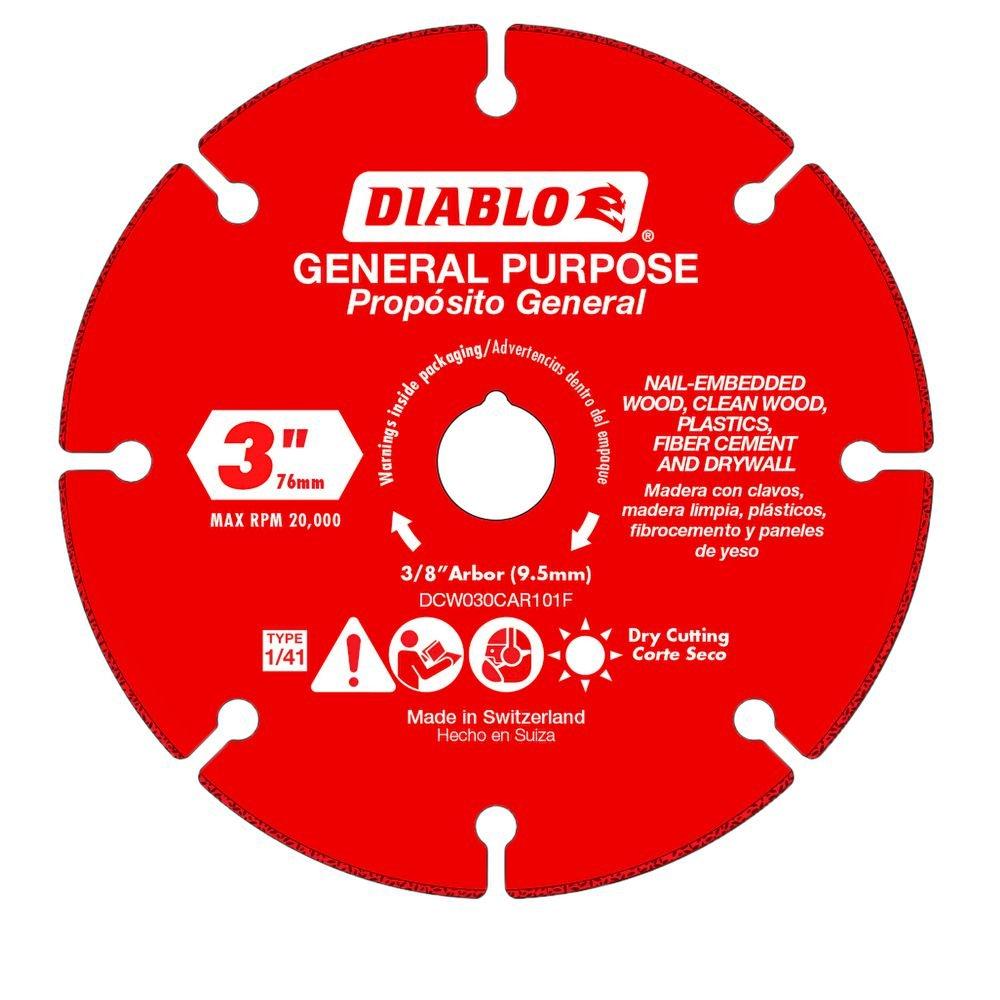 3 In Carbide Grit Cut-Off Wheel For Multi-Materials 