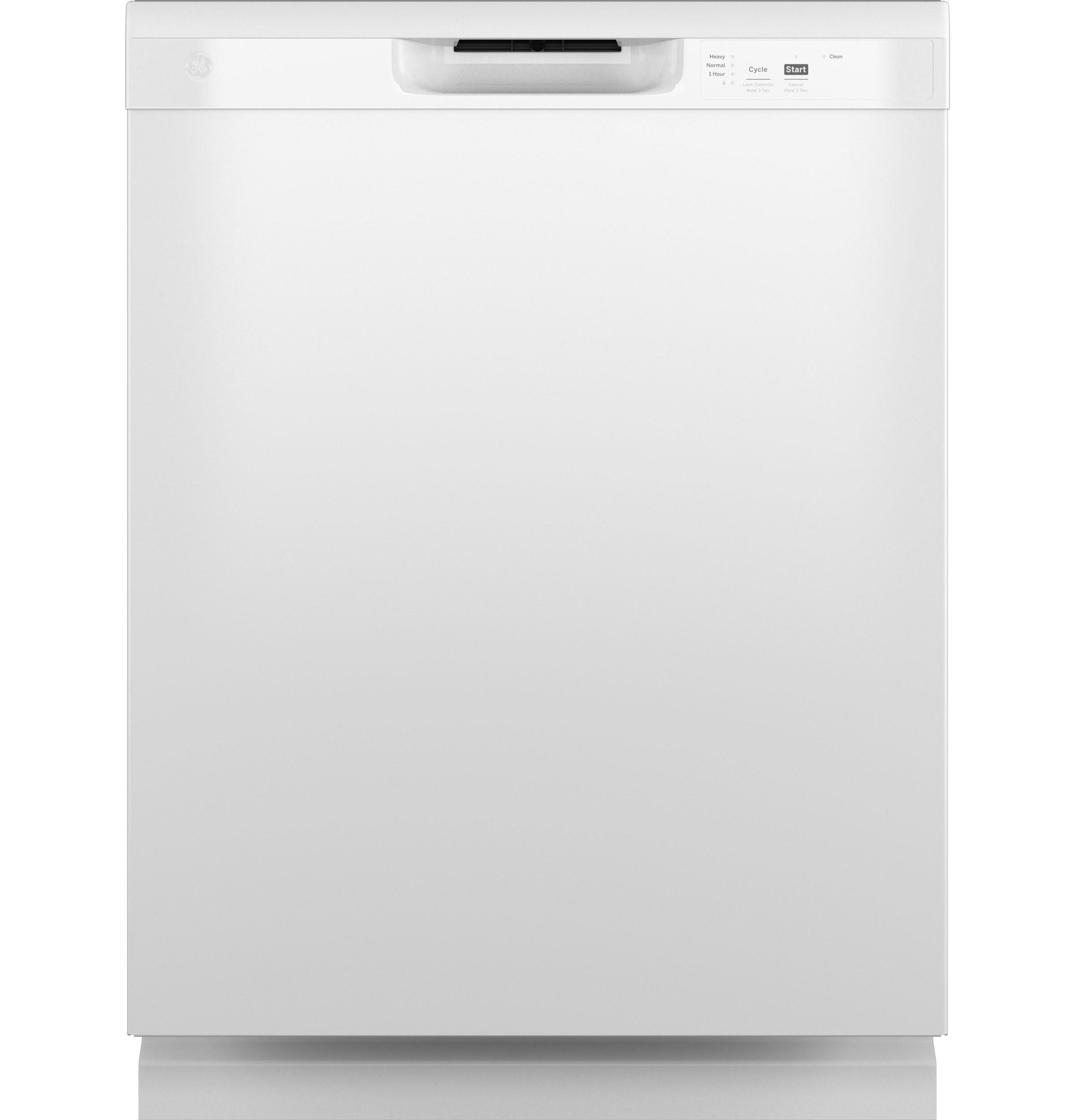 GE&reg; White 24 x 23-3/4 in. Dishwasher 