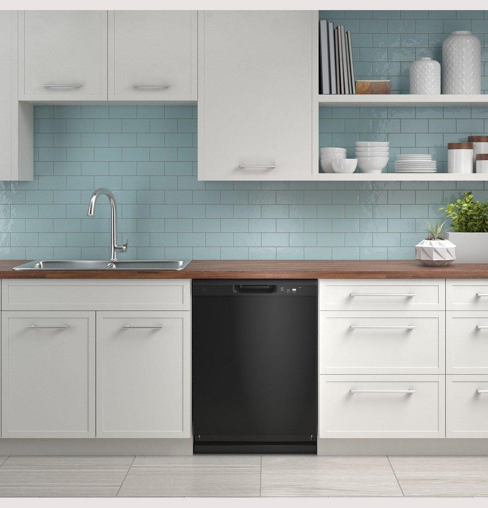 GE&reg; Black 24 x 23-3/4 in. Dishwasher 