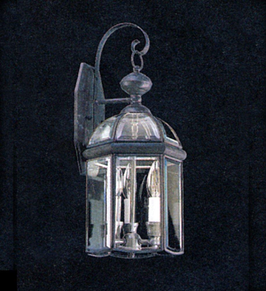Quorum International Black 7 in. 60 W 2-Light Candelabra Lantern 