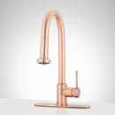 Single Handle Pull Down Kitchen Faucet in Antique Copper