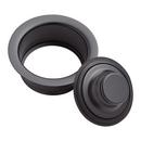 Signature Hardware Matte Black Brass Disposer Flange & Stopper 