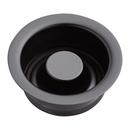 Signature Hardware Matte Black Brass Disposer Flange & Stopper 