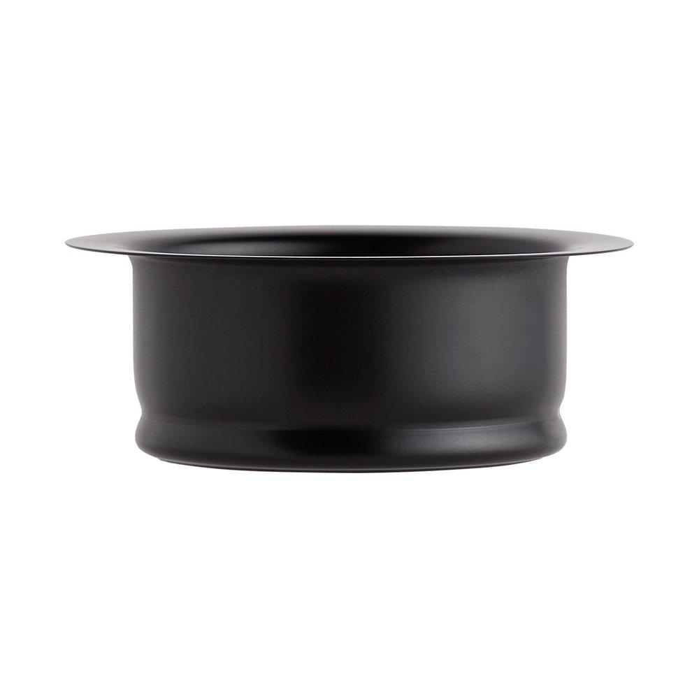 Signature Hardware Matte Black Brass Disposer Flange & Stopper 