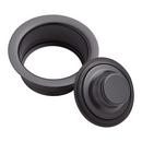 Signature Hardware Matte Black Brass Disposer Flange & Stopper 