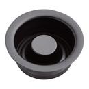 3-1/2 x 1-5/8 in. Solid Brass Disposer Flange and Stopper in Matte Black