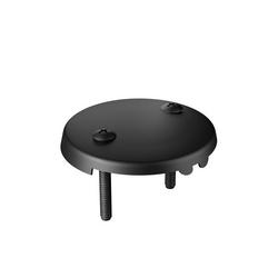 Waste & Overflow Two Hole Plate in Matte Black