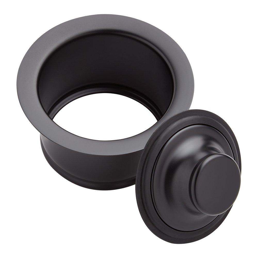 Signature Hardware Matte Black Disposer Flange & Stopper 