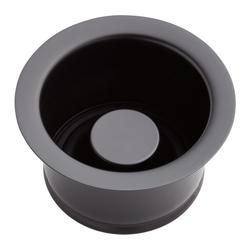 Garbage Disposal Flange with Stopper in Matte Black