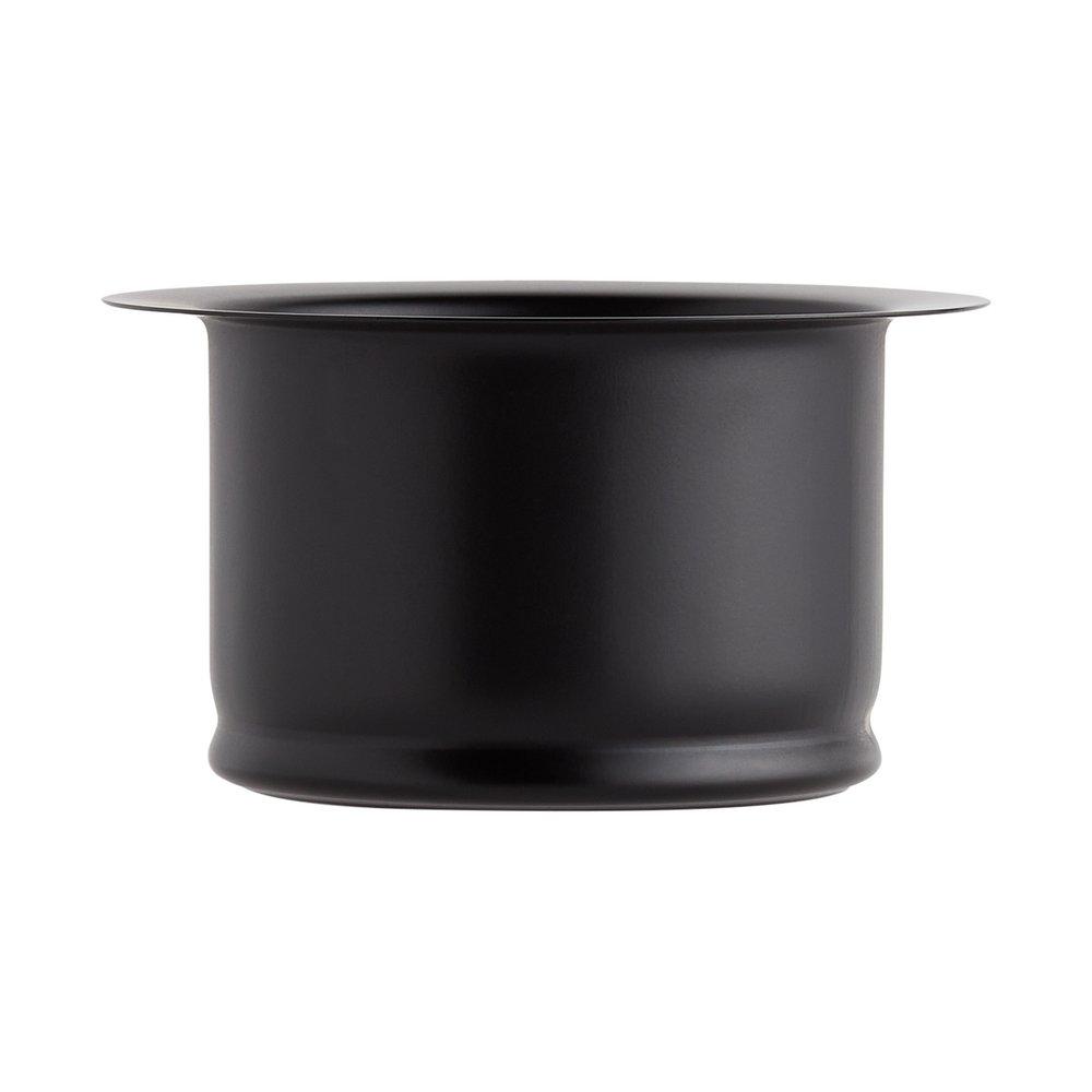 Signature Hardware Matte Black 4-1/2 x 2-1/2 in. Solid Brass Extra Thick Disposer Flange and Stopper 
