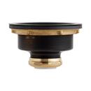 Signature Hardware Matte Black 3 1/2 in. Brass Basket Strainer with Lift Stopper 