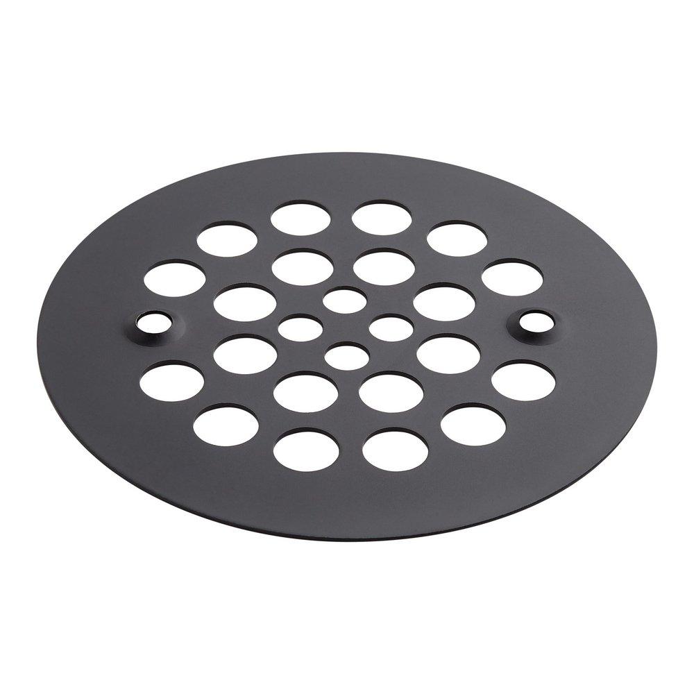 Signature Hardware Matte Black 4-1/4 in. Shower Strainer 