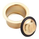 Signature Hardware Brushed Gold Brass Disposer Flange & Stopper 