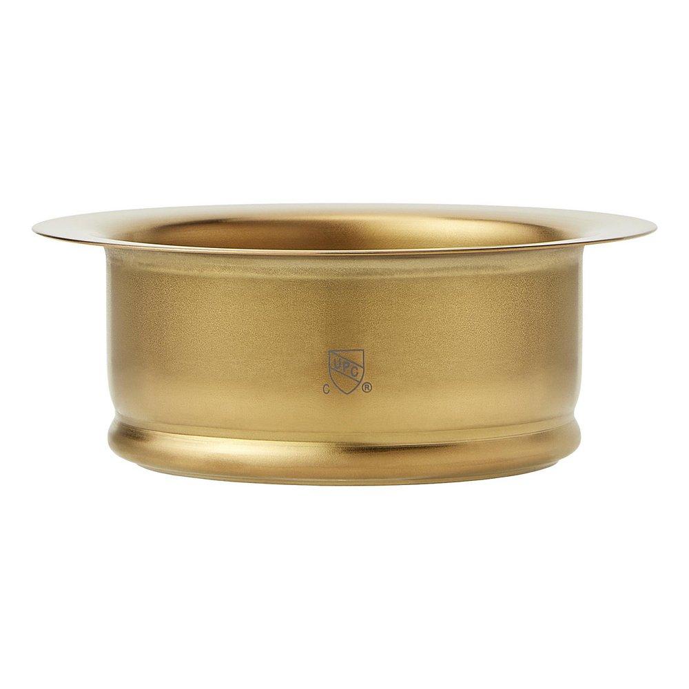 Signature Hardware Brushed Gold Brass Disposer Flange & Stopper 
