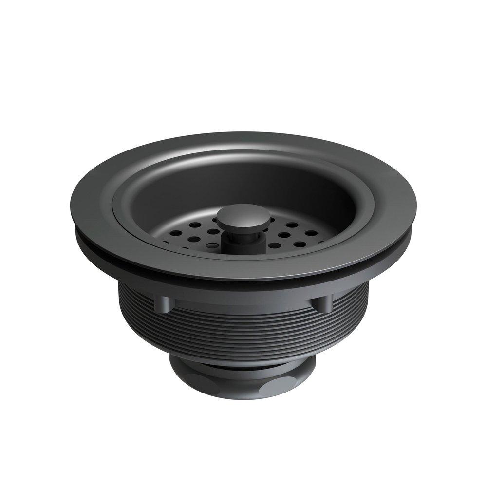 3-1/2 in. Basket Strainers in Matte Black 