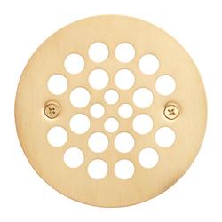 4-1/4 in. Shower Strainer in Brushed Gold