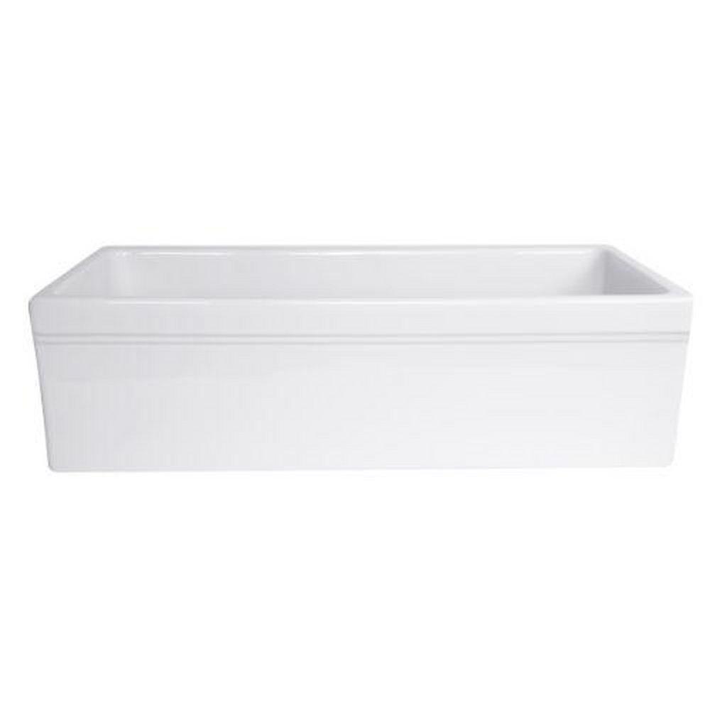 NANTUCKET SINKS 36-INCH DECORATIVE APRON FARMHOUSE FIRECLAY SINK 