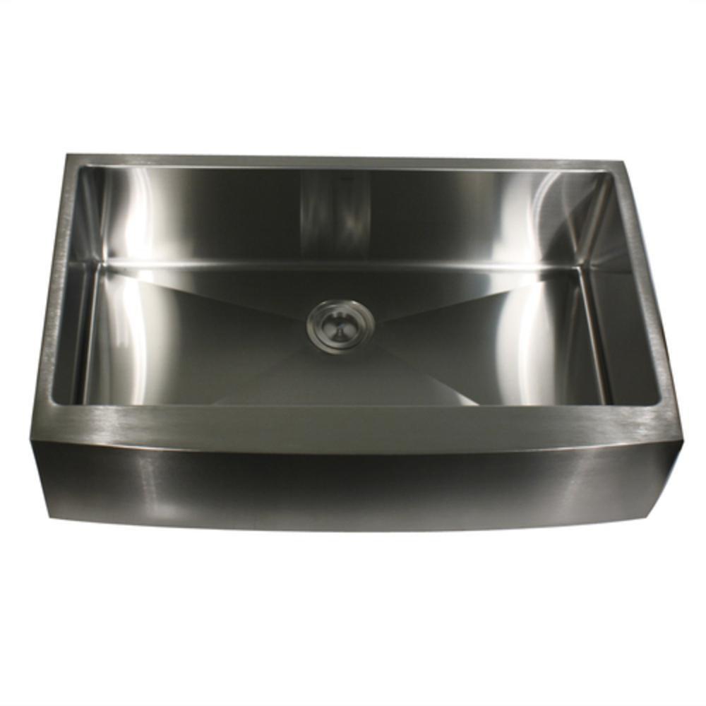 NANTUCKET SINKS APRON302010SR-16 - 30 INCH PRO SERIES SINGLE BOWL FARMHOUSE APRON FRONT STAINLESS STEEL KITCHEN SINK 