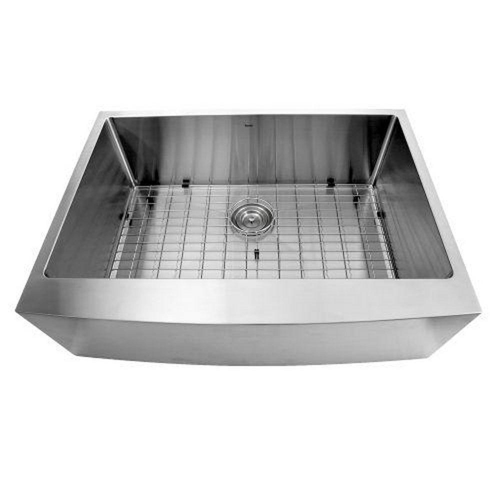 NANTUCKET SINKS APRON302010SR-16 - 30 INCH PRO SERIES SINGLE BOWL FARMHOUSE APRON FRONT STAINLESS STEEL KITCHEN SINK 