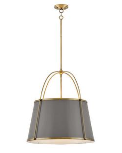60W 1-Light Candelabra E-12 Pendant in Lacquered Dark Brass