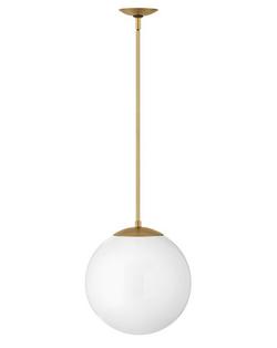 100W 1-Light Medium E-26 Pendant Light in Heritage Brass