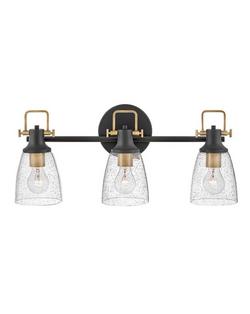100W 3-Light Medium E-26 Vanity Fixture in Black
