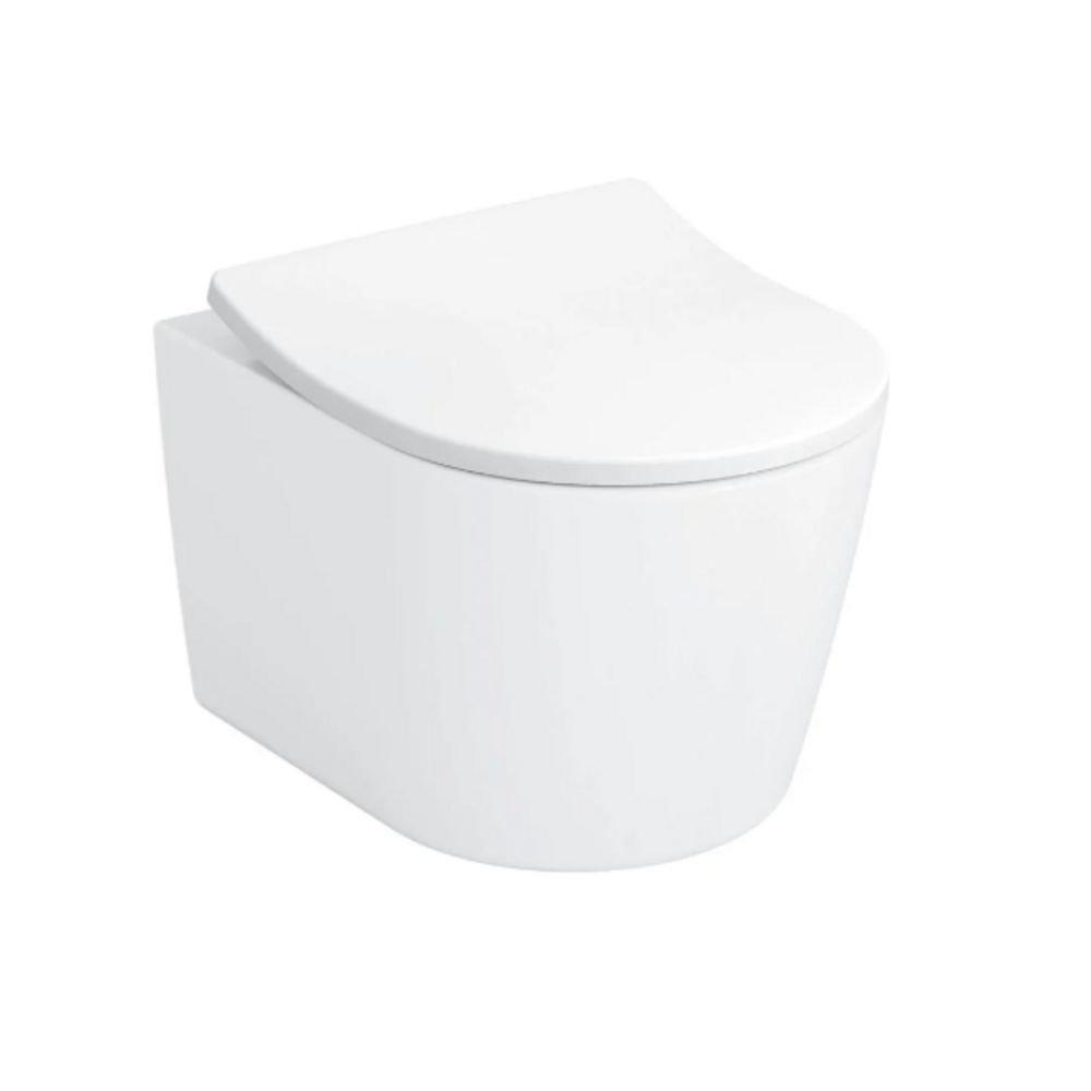 0.9/1.28 gpf Dual Flush Elongated Wall Mount Toilet in Cotton 