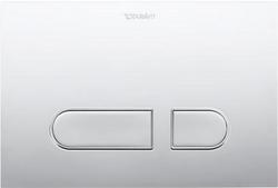 Plastic Dual Flush Actuator Plate in Polished Chrome