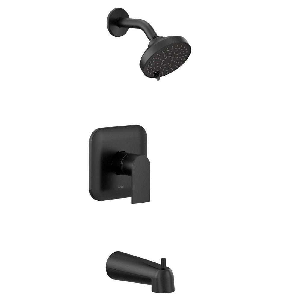 Moen Matte Black Single Handle Multi Function Bathtub & Shower Faucet (Trim Only) 