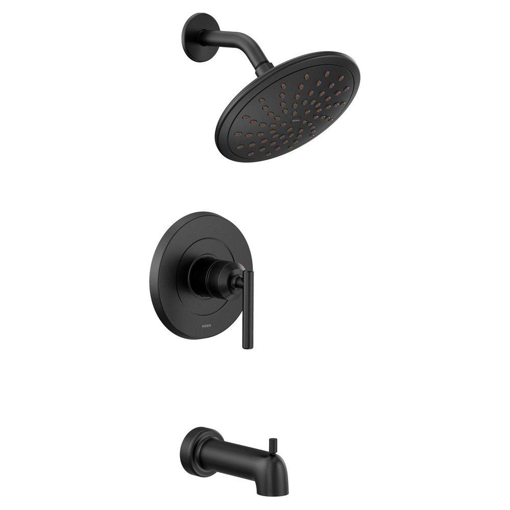 Moen Matte Black Single Handle Single Function Bathtub & Shower Faucet (Trim Only) 