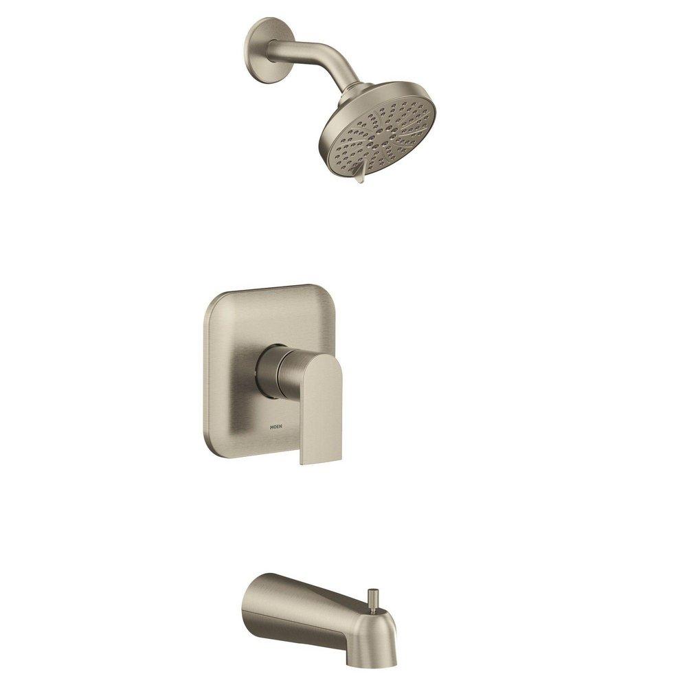Moen Brushed Nickel Single Handle Multi Function Bathtub & Shower Faucet (Trim Only) 