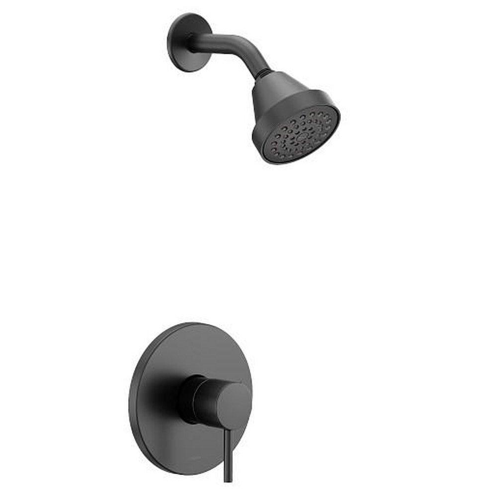 Moen Matte Black Single Handle Single Function Shower Faucet (Trim Only) 