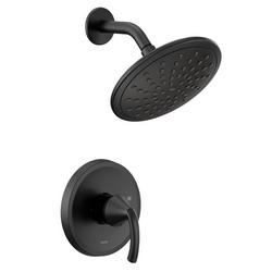 One Handle Single Function Shower Faucet in Matte Black (Trim Only)