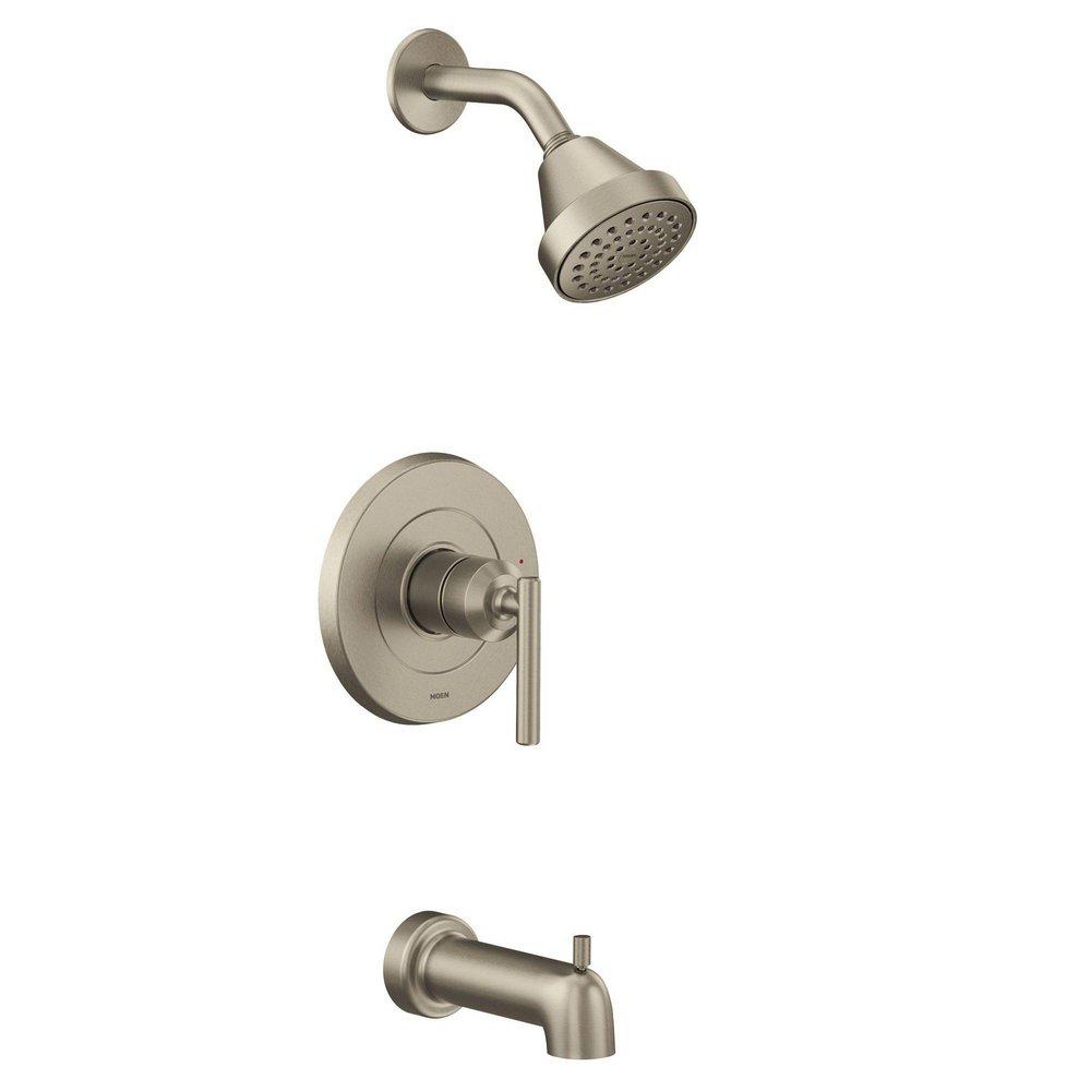 Moen Brushed Nickel Single Handle Single Function Bathtub & Shower Faucet (Trim Only) 