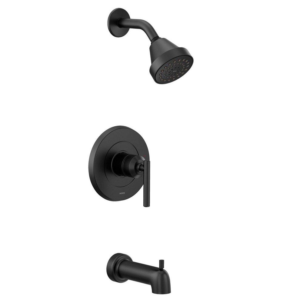 Moen Matte Black Single Handle Single Function Bathtub & Shower Faucet (Trim Only) 