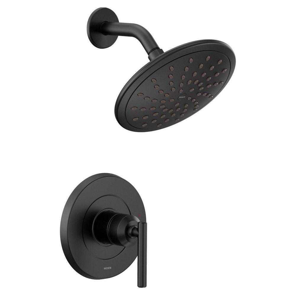 One Handle Single Function Shower Faucet in Matte Black (Trim Only) 