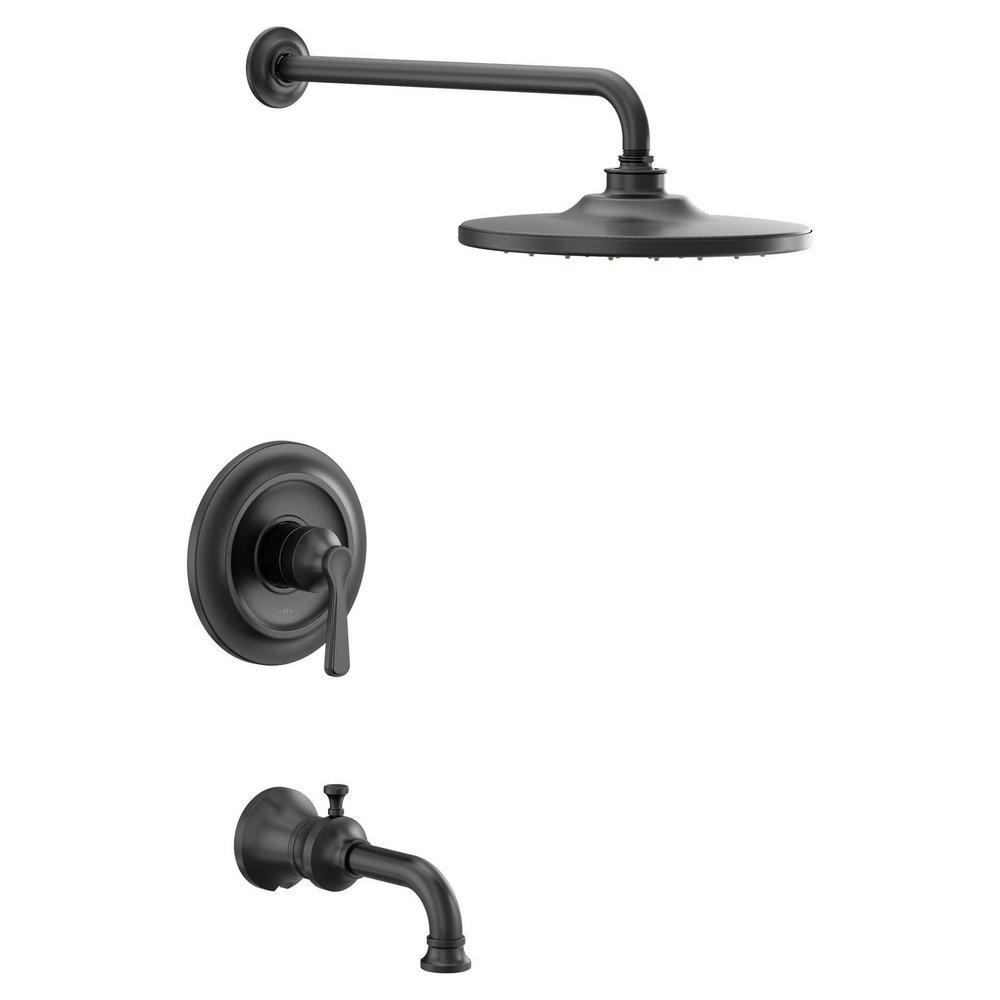 Moen Matte Black Single Handle Single Function Bathtub & Shower Faucet (Trim Only) 