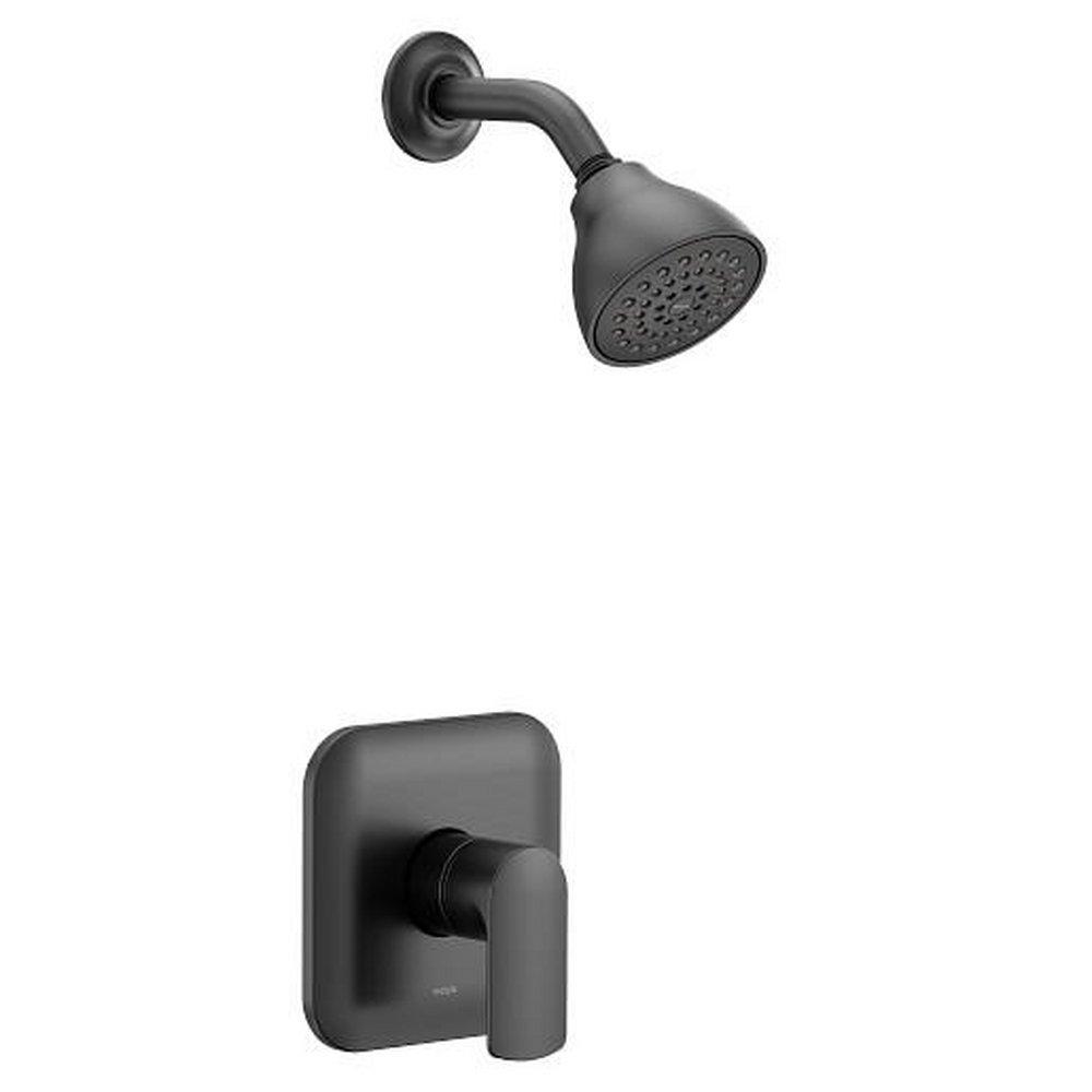 Moen Matte Black Single Handle Single Function Shower Faucet (Trim Only) 