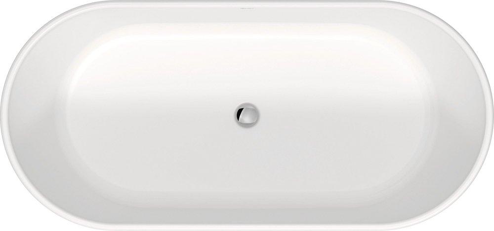 Duravit White 63 x 27-1/2 in. Freestanding Bathtub Center Drain 