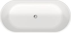63 x 27-1/2 in. Freestanding Bathtub Center Drain in White