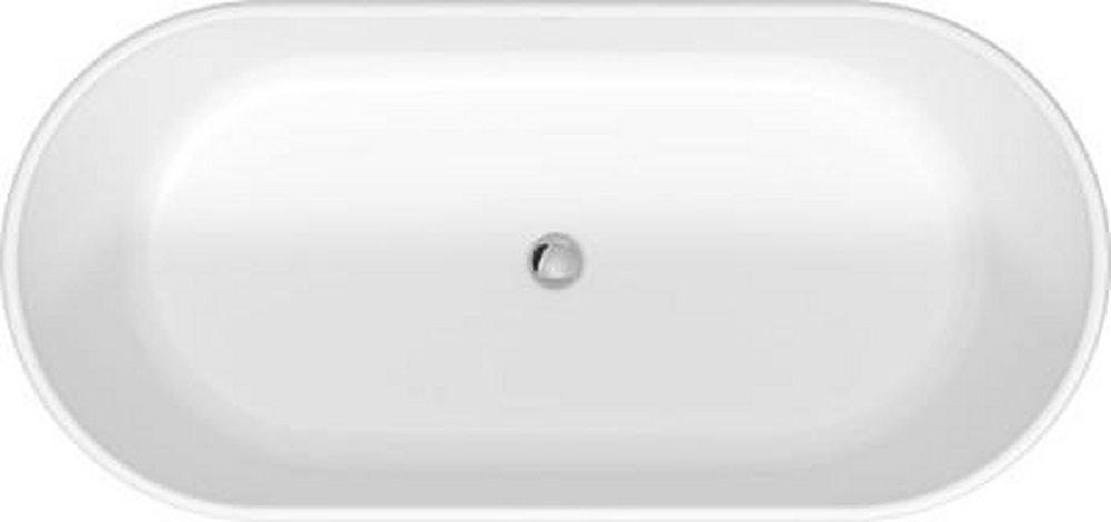 Duravit White 63 x 27-1/2 in. Freestanding Bathtub Center Drain 