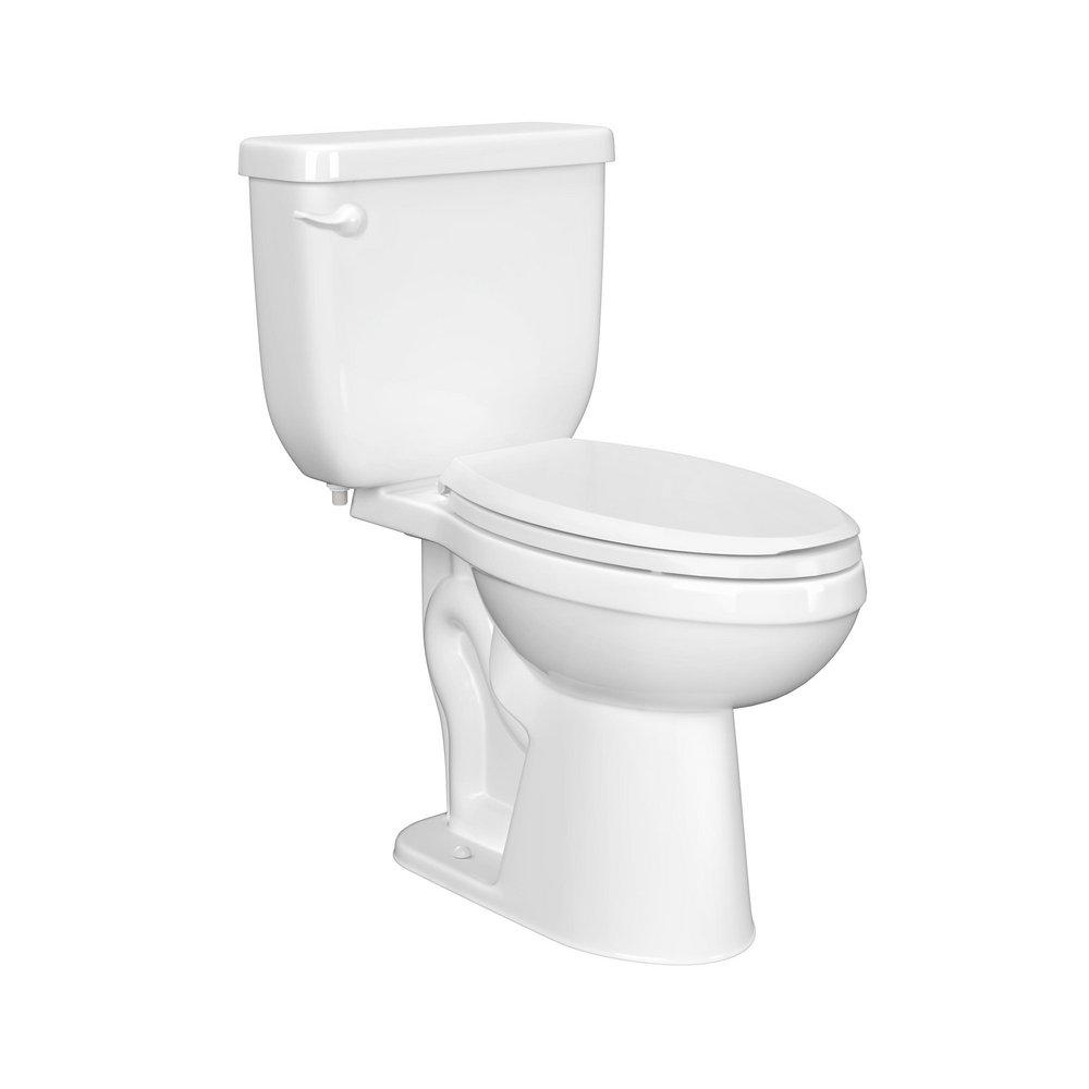1.6 gpf Elongated Two Piece Toilet in White 