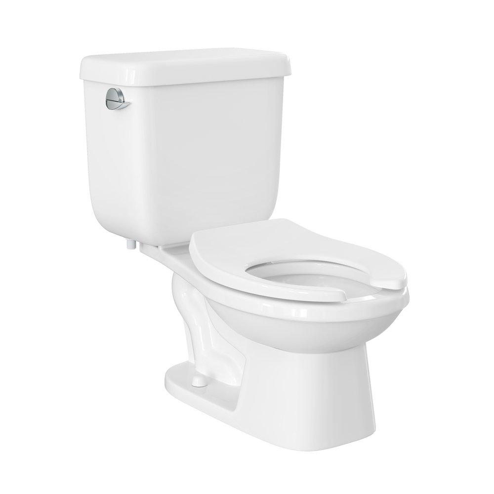 PROFLO PFCT300HE Two Piece Round Toilet - 1.28 GPF, White, USA Made