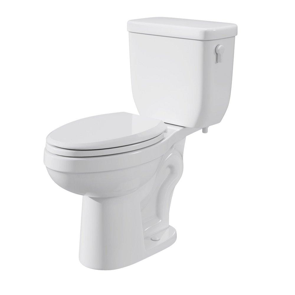 1.1 gpf/1.6 gpf Dual Flush Elongated Two Piece Toilet in White 