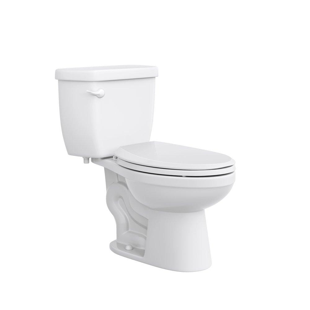 1.6 gpf Elongated Two Piece Toilet in White 