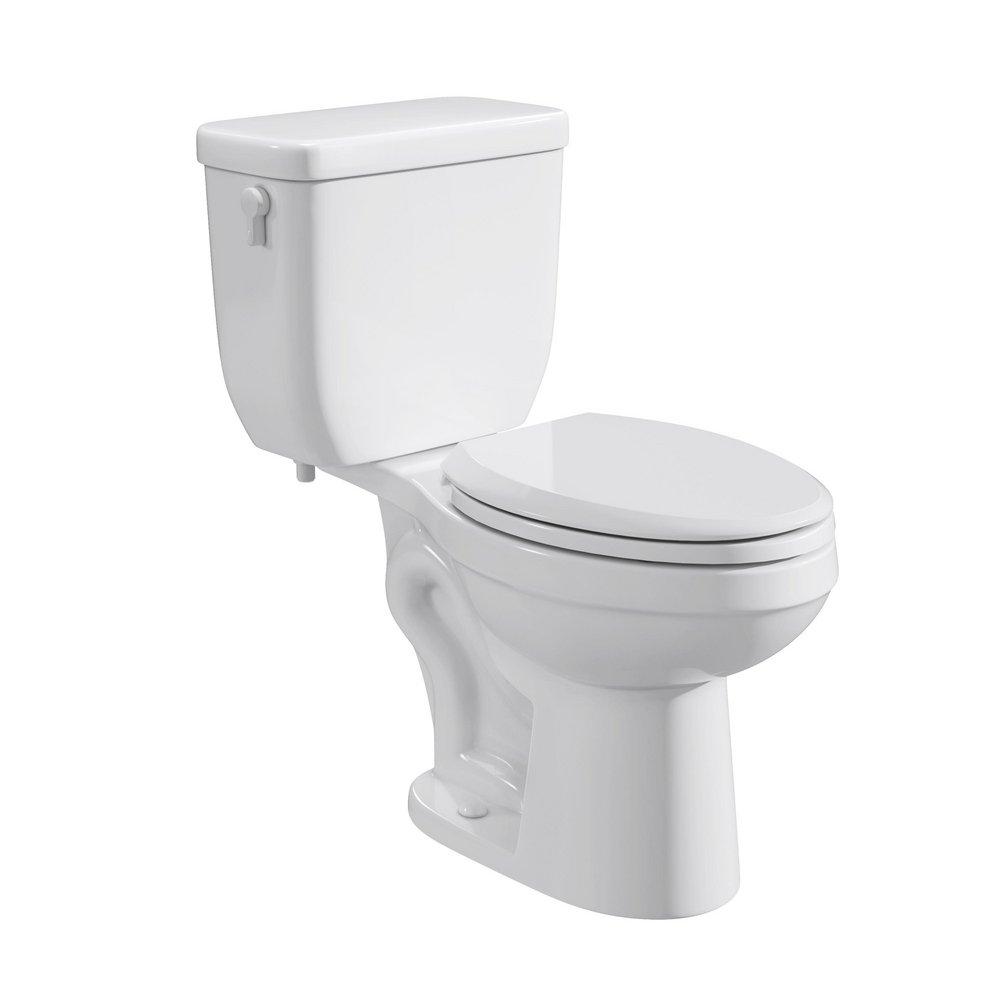 1.1 gpf/1.6 gpf Dual Flush Round Two Piece Toilet in White 
