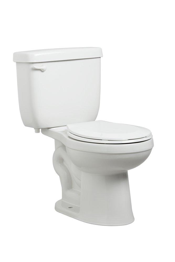1.28 gpf Round Two Piece Toilet in White 