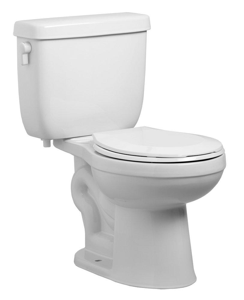1.1 gpf/1.6 gpf Dual Flush Elongated Two Piece Toilet in White 